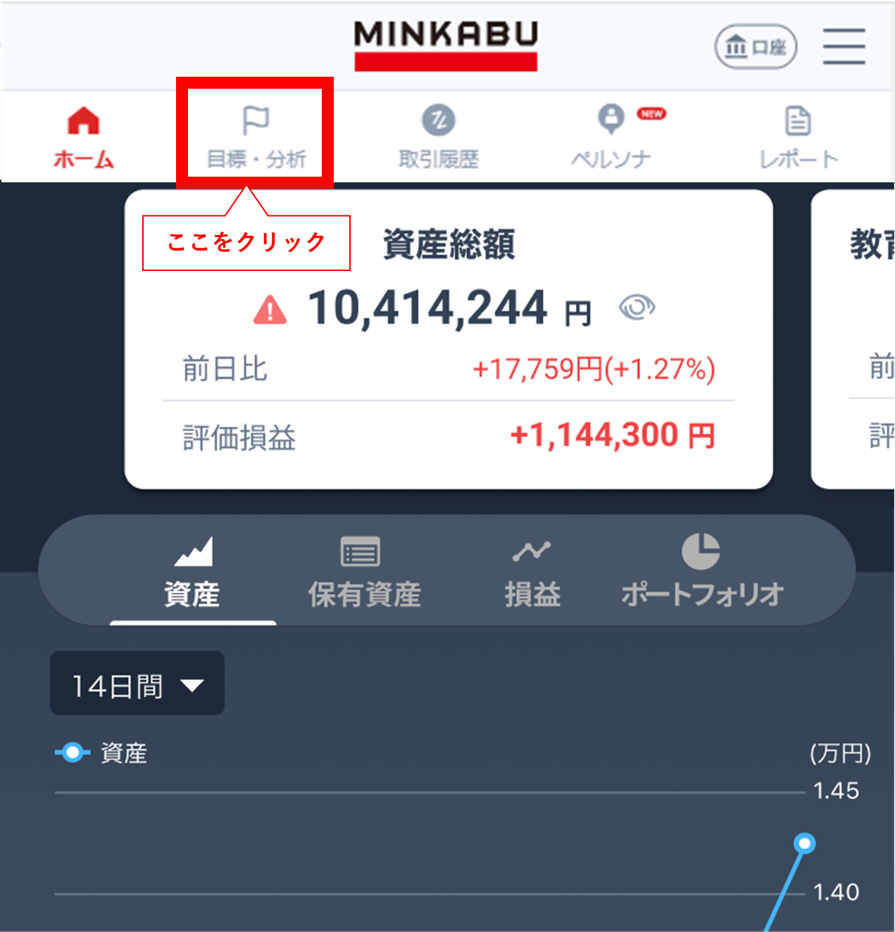 貯め方の提案を見る（ポートフォリオ提案） – みんかぶヘルプ